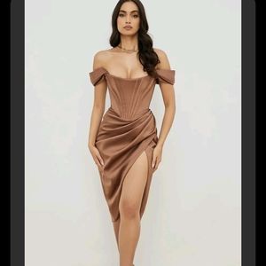 House of CB Toffee Loretta Dress Small